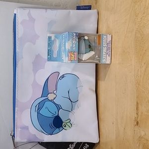 Disney Lilo and Stitch Bundle: Makeup Bag and Funko Pocket POP Keychain